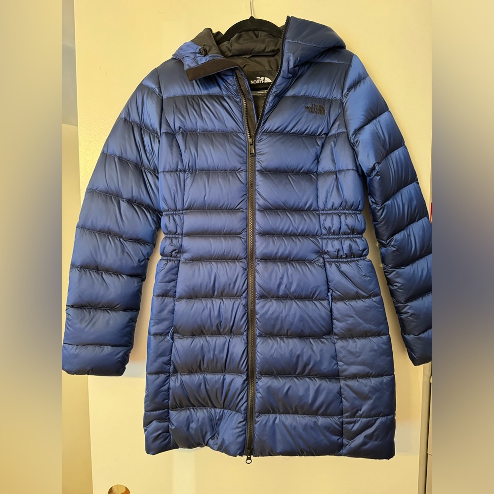 The North face blue jacket. Size S . Brand new without tag